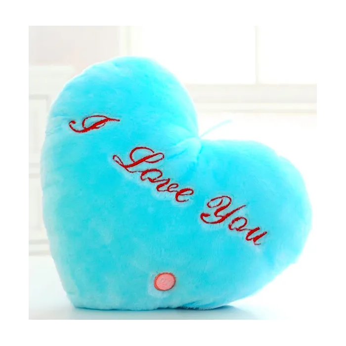 Coussin en forme de coeur z - I LOVE YOU - Lumières LED