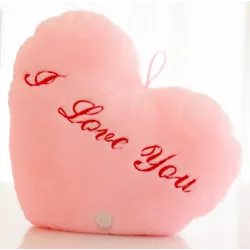 Heart shaped cushion z - I LOVE YOU - LED lightsCuddly toys