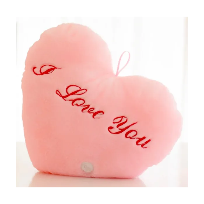 Heart shaped cushion z - I LOVE YOU - LED lightsCuddly toys