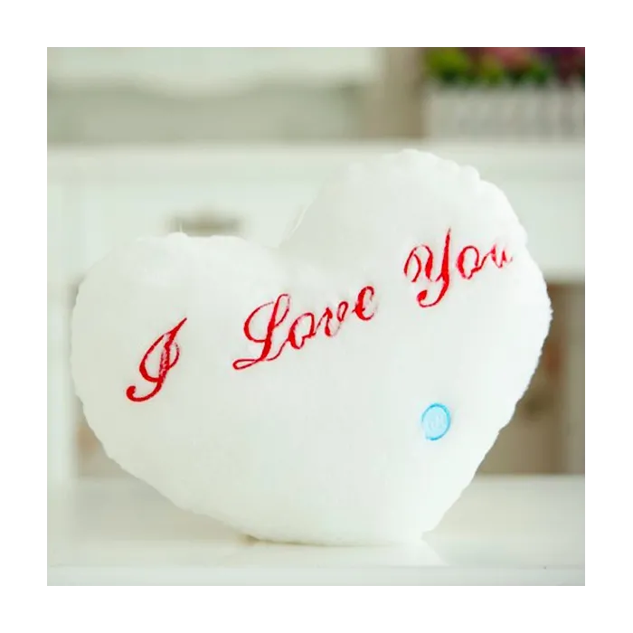 Heart shaped cushion z - I LOVE YOU - LED lightsCuddly toys