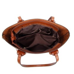 Elegant leather shoulder bag - large capacityHandbags