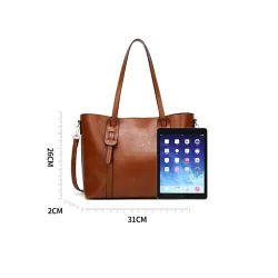 Sac à bandoulière en cuir élégant - grande capacité