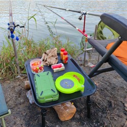 Table d'appâts de pêche - table de camping - pieds extensibles