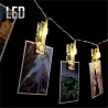 Guirlande LED - guirlande à clips - accroche photos - à piles