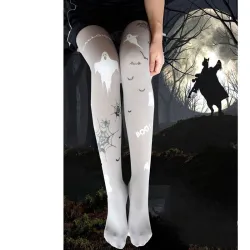 Collants Halloween - petits diables / imprimé fantôme