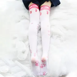 Chaussettes hautes Halloween - fille - pattes de chat