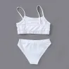 Ensemble de lingerie sexy - haut court - culotte - inscription COME HERE DADDY PLEASE