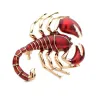 Broche en émail - scorpion avec perle