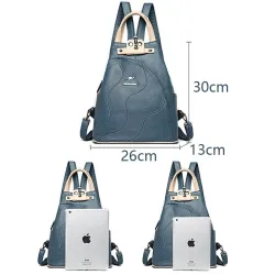 Sac à bandoulière multifonctionnel - sac à dos - fermetures éclair antivol