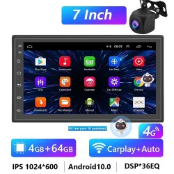 Android 10 car radio - 4GB-64GB - Bluetooth - AI - 8-core - CarPlay - 4GDin 2