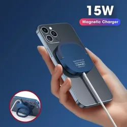 Chargeur magnétique sans fil - charge rapide - avec support - USB C - pour IPhone 12 Pro / Samsung