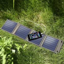 Panneau solaire 14W - chargeur pliable - USB - étanche - pour Smartphones