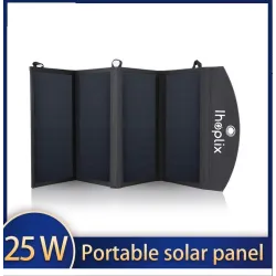 Panneau solaire 25W - chargeur pliable - USB - étanche - pour Smartphones