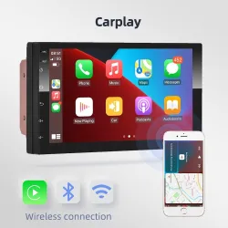 Android 9 / 10 car radio - 1GB-16GB - Bluetooth - camera - CarPlay - MirrorLinkDin 2