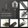 Pelle pliable multifonctionnelle - militaire / camping / survie / outil d'urgence