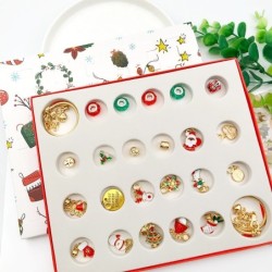 Calendrier de l'Avent de Noël - avec bijoux - kit de fabrication de bracelets - boucles d'oreilles