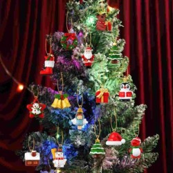 Calendrier de l'Avent de Noël - avec décorations de sapin de Noël à suspendre - 24 pièces