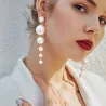 Boucles d'oreilles longues avec perles
