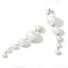 Boucles d'oreilles longues avec perles
