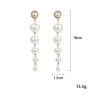 Boucles d'oreilles longues avec perles