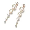 Boucles d'oreilles longues avec perles