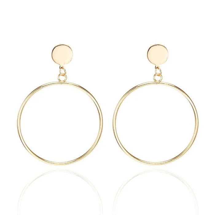 Boucles d'oreilles cercle classique - or - argent