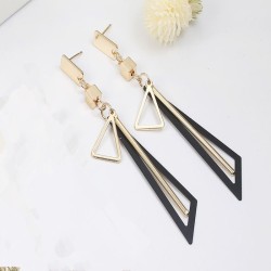 Fashionable dangling earrings - square - triangularEarrings
