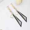 Boucles d'oreilles pendantes à la mode - carrées - triangulaires