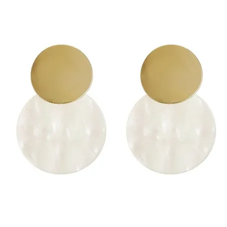Boucles d'oreilles élégantes à double cercle