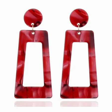 Boucles d'oreilles longues géométriques