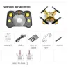 Drone RC - mini quadricoptère de poche - caméra HD - WIFI - FPV - jouet à monter