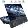 12 pouces - Amplificateur d'écran - Loupe en verre 3D avec haut-parleur Bluetooth - pour smartphone