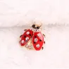 Ladybug brooch with rhinestonesBrooches