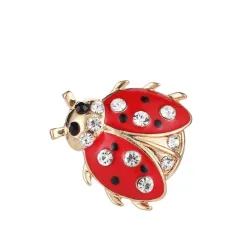 Broche coccinelle avec strass