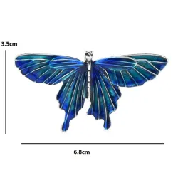 Broche papillon en émail