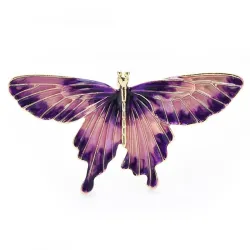 Broche papillon en émail