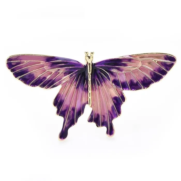 Broche papillon en émail