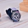 PAGANI DESIGN - montre mécanique / automatique - lunette arc-en-ciel - étanche - bracelet cuir / nylon