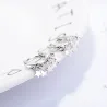 Boucles d'oreilles rondes argent/plaqué or - avec étoiles