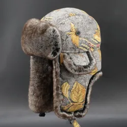 Bonnet d'hiver chaud militaire - avec protection des oreilles - laine / fourrure épaisse - ushanka russe