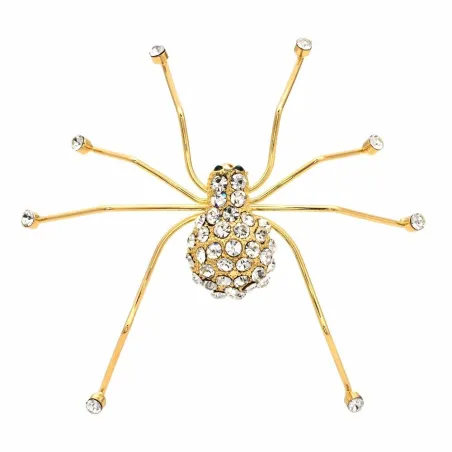 Araignée en cristal d'or - broche