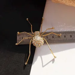 Araignée en cristal d'or - broche