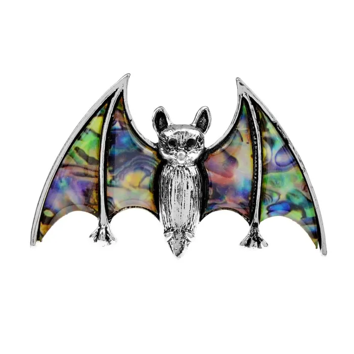 Chauve-souris en cristal coloré - broche
