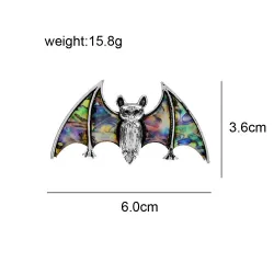 Chauve-souris en cristal coloré - broche