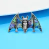 Chauve-souris en cristal coloré - broche