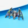 Chauve-souris en cristal coloré - broche
