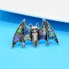 Chauve-souris en cristal coloré - broche