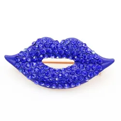Red crystal lips - broochBrooches