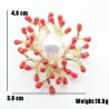 Corail rouge avec perle - broche en or