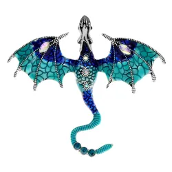 Crystal enamel dragon broochBrooches
